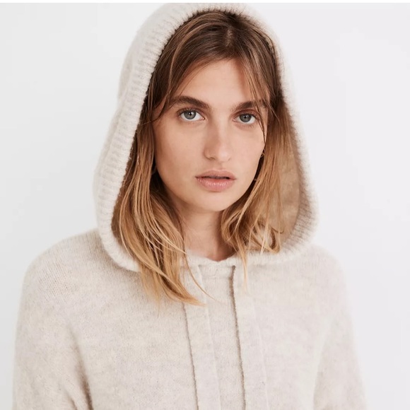 Madewell Hooded pullover draw string sweater: size XS - Picture 4 of 10